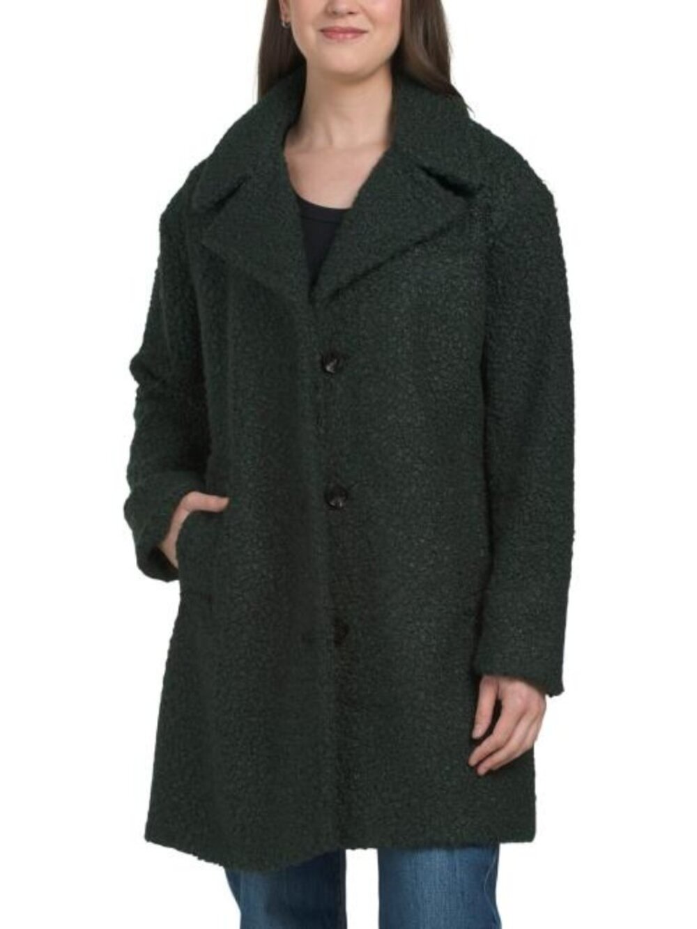ANNE KLEIN Missy Single Breasted Button Front Coat